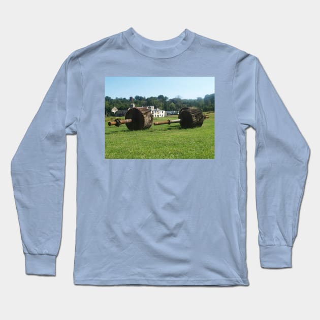 Giant Tractor Wheel Bearings Long Sleeve T-Shirt by BenjiRetroWave